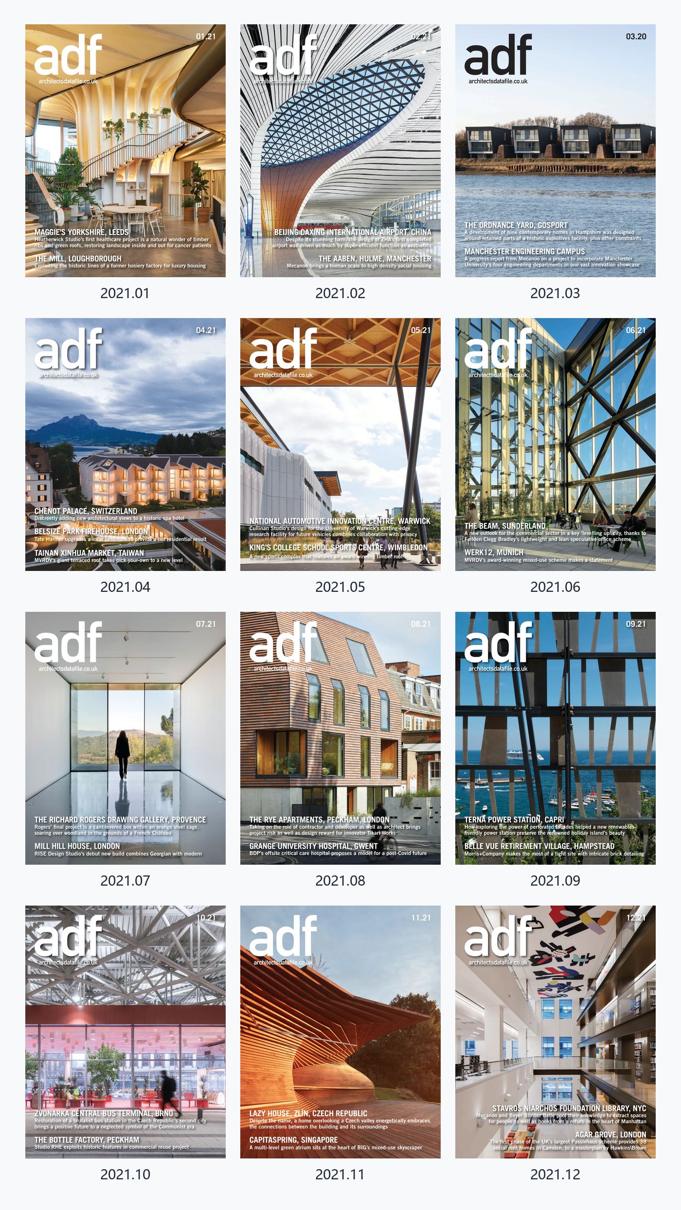 Architects Datafile（ADF）2021年合集adf英国建筑设计杂志 PDF高清