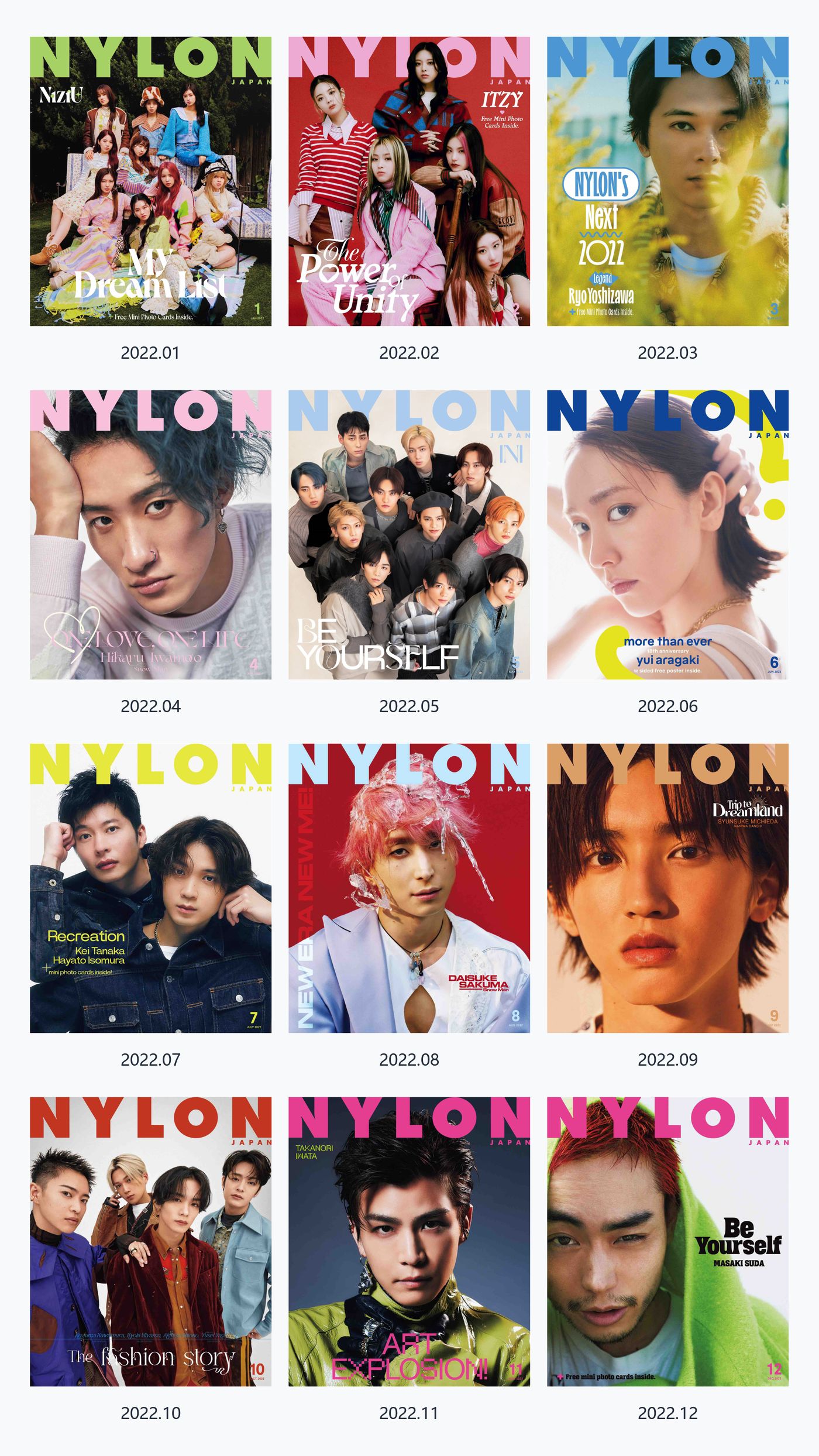 Nylon Japan 2022年合集Nylon日本时尚杂志 日杂PDF高清