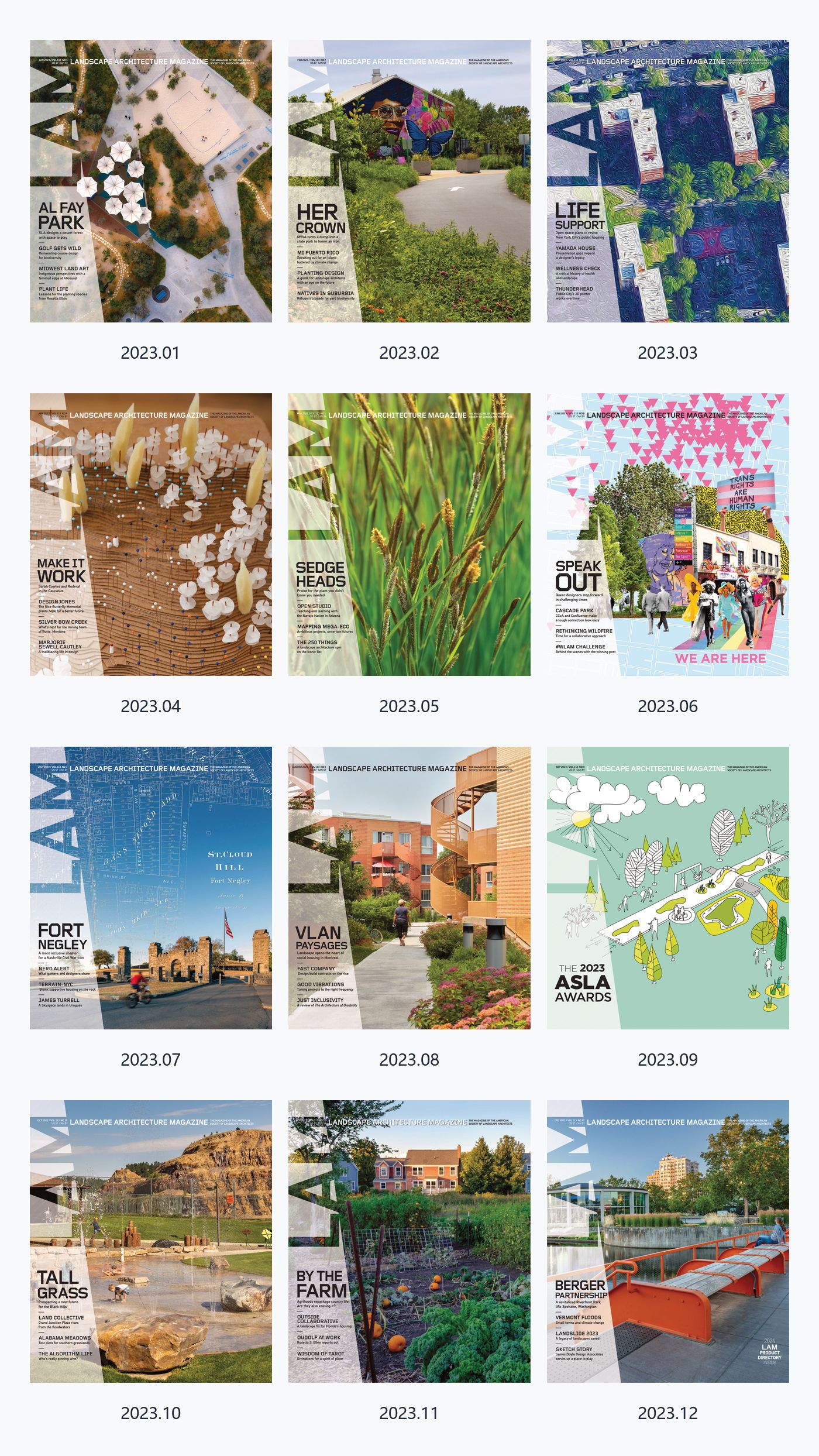 Landscape Architecture USA 2023年合集美国景观建筑杂志 PDF高清