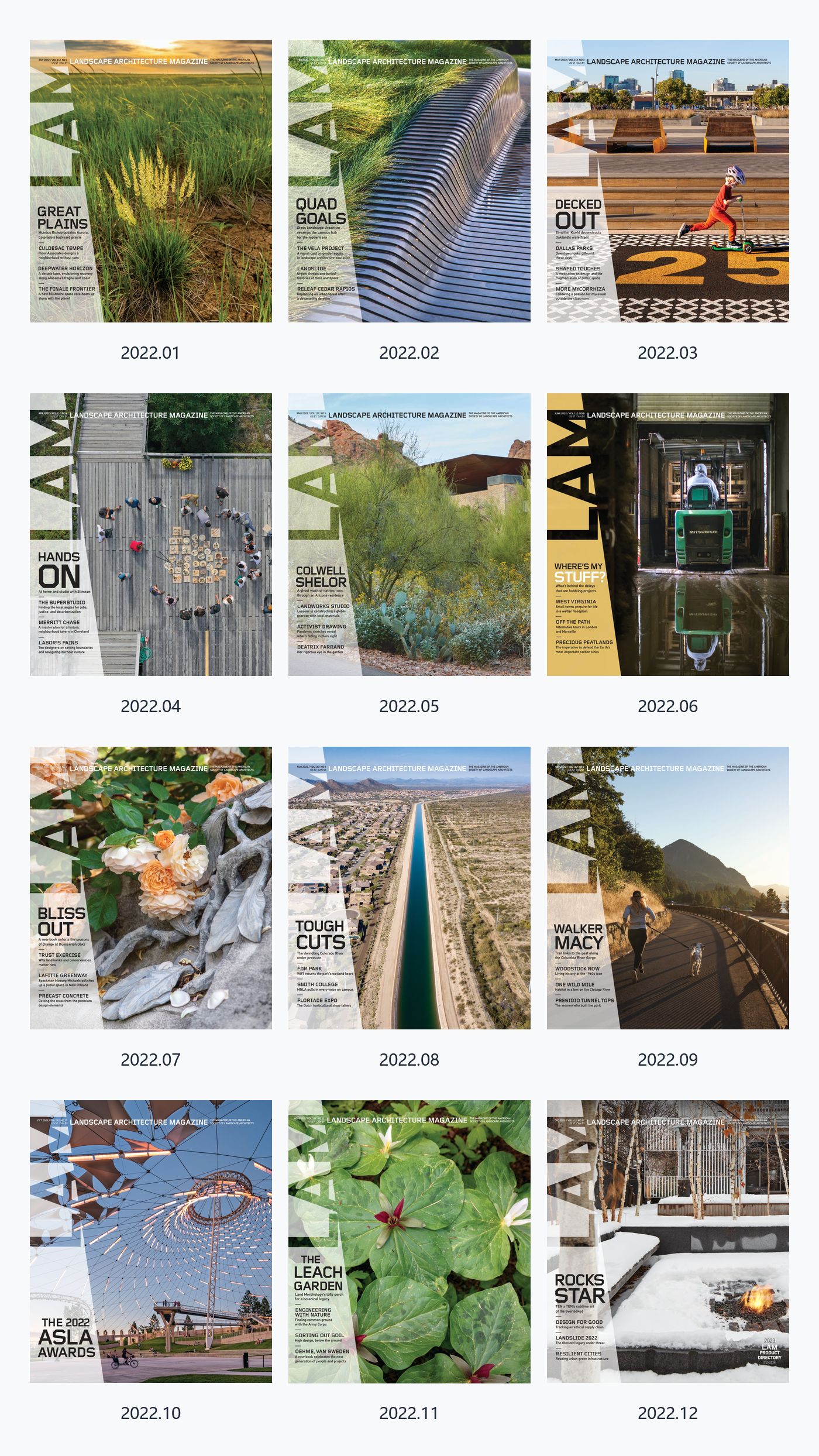 Landscape Architecture USA 2022年合集美国景观建筑杂志 PDF高清