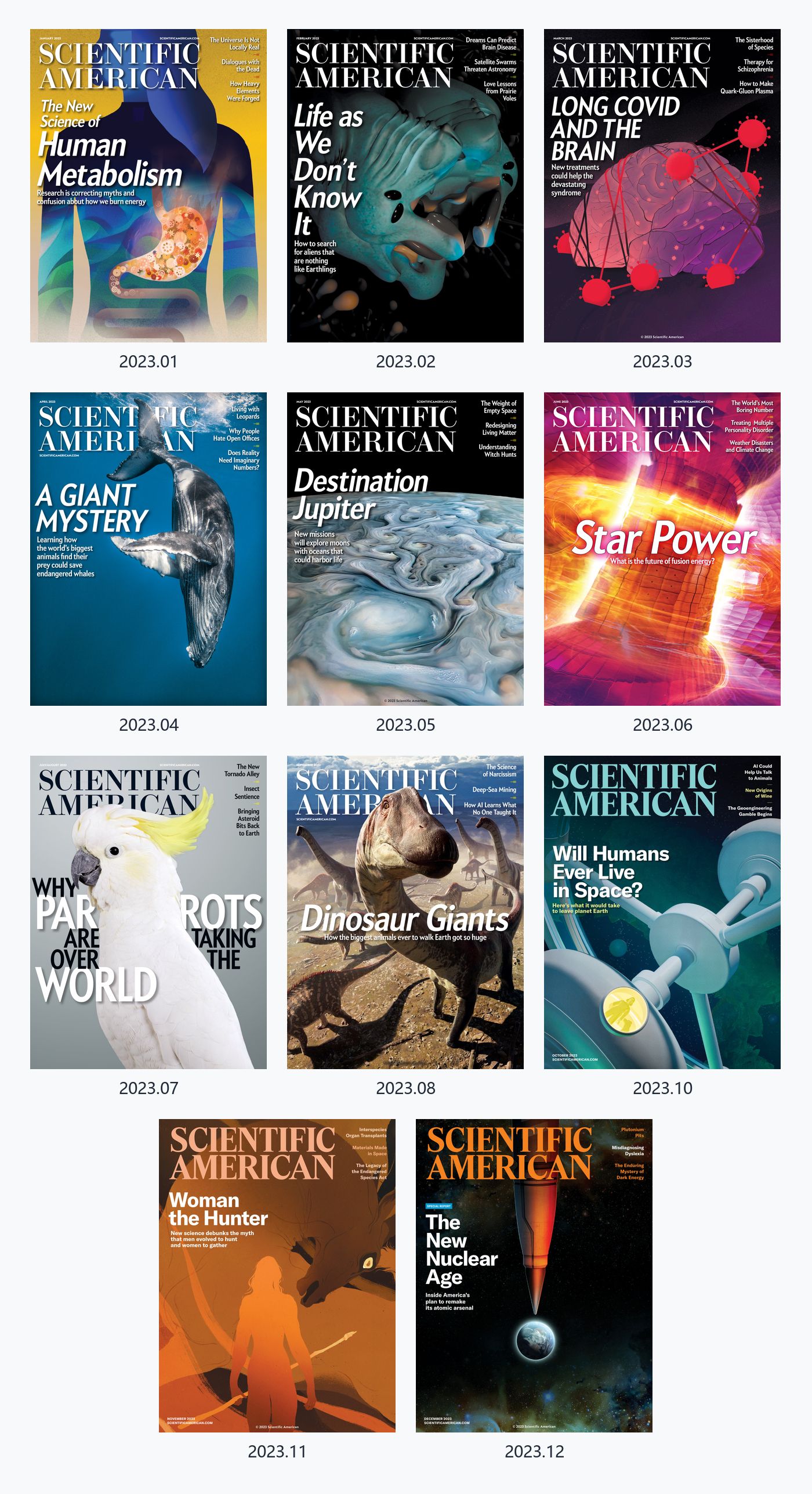 Scientific American 科学美国人2023年合集科普杂志 PDF高清