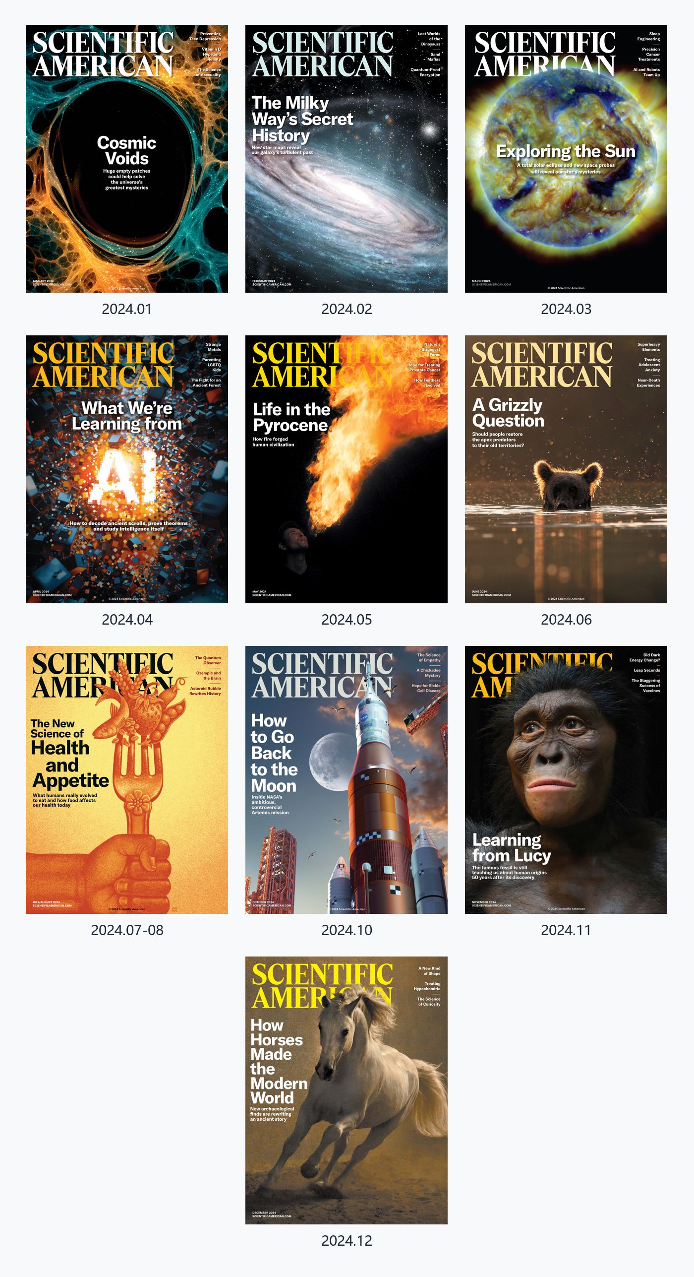 Scientific American 科学美国人2024年合集科普杂志 PDF高清