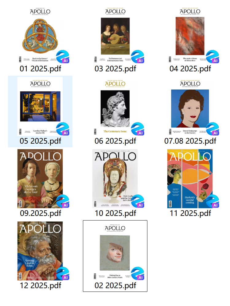《Apollo》2025年合集阿波罗艺术设计杂志PDF下载 | 我读