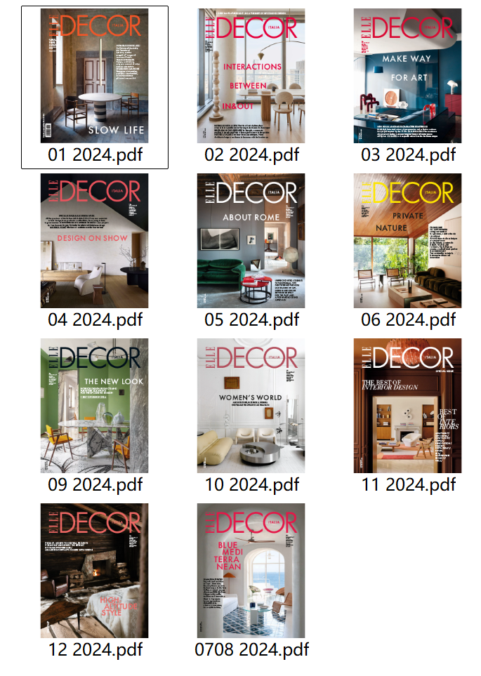 《ELLE decor Italia》2024年合集意大利家具室内装饰杂志PDF下载