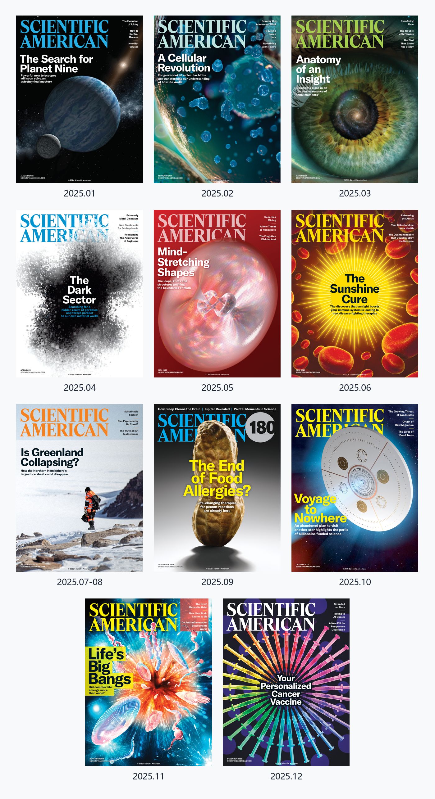 Scientific American 科学美国人2025年合集科普杂志 PDF高清
