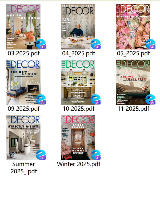 《Elle Decor USA 》2025年合集美国时尚家居装饰PDF下载 | 我读