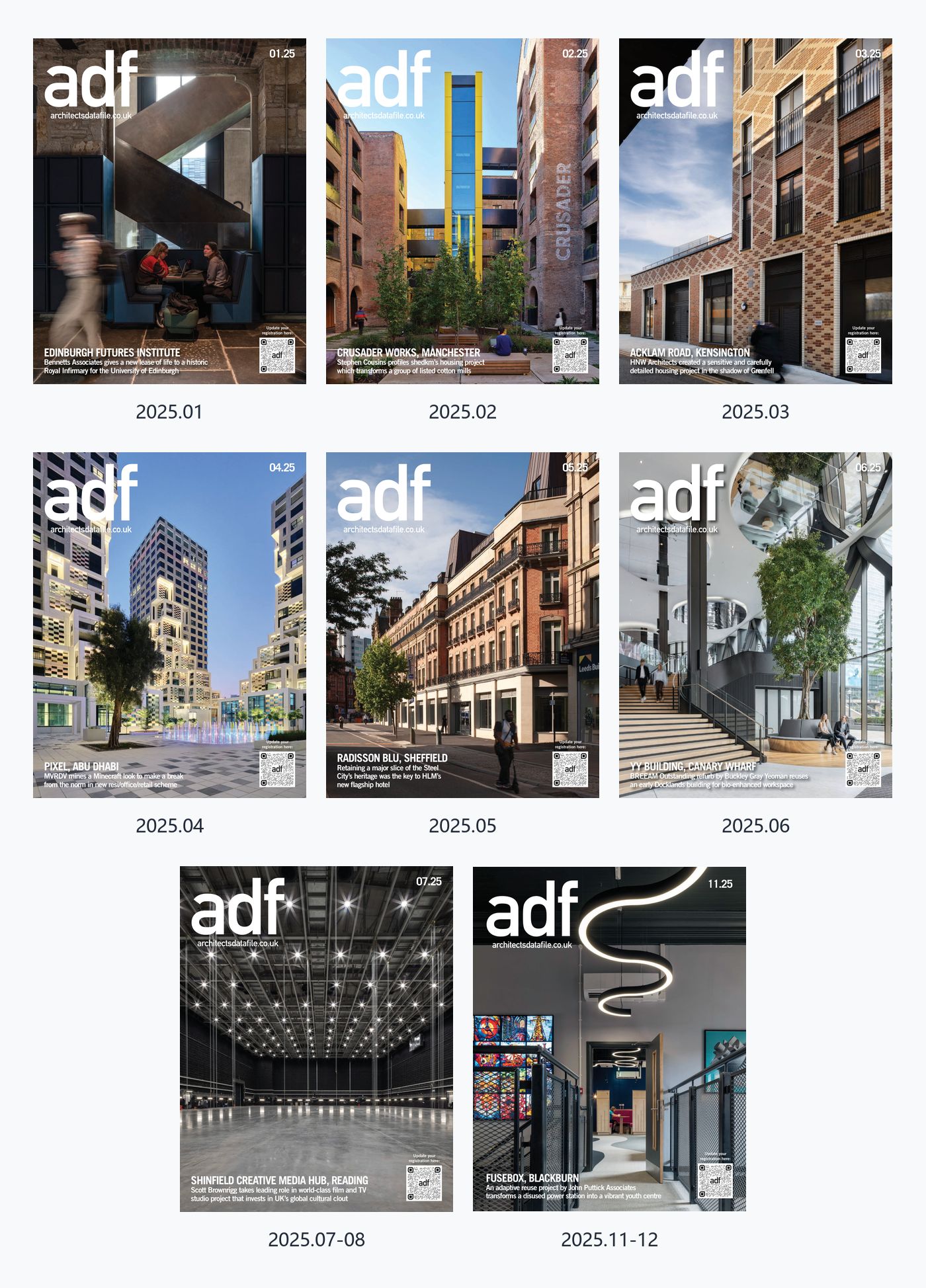 Architects Datafile（ADF）2025年合集adf英国建筑设计杂志 PDF高清