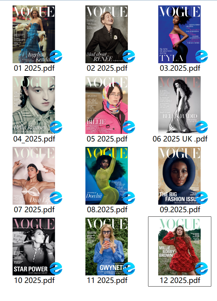 【英国版】《Vogue UK》2025年合集vogue英国版时尚杂志PDF下载 | 我读