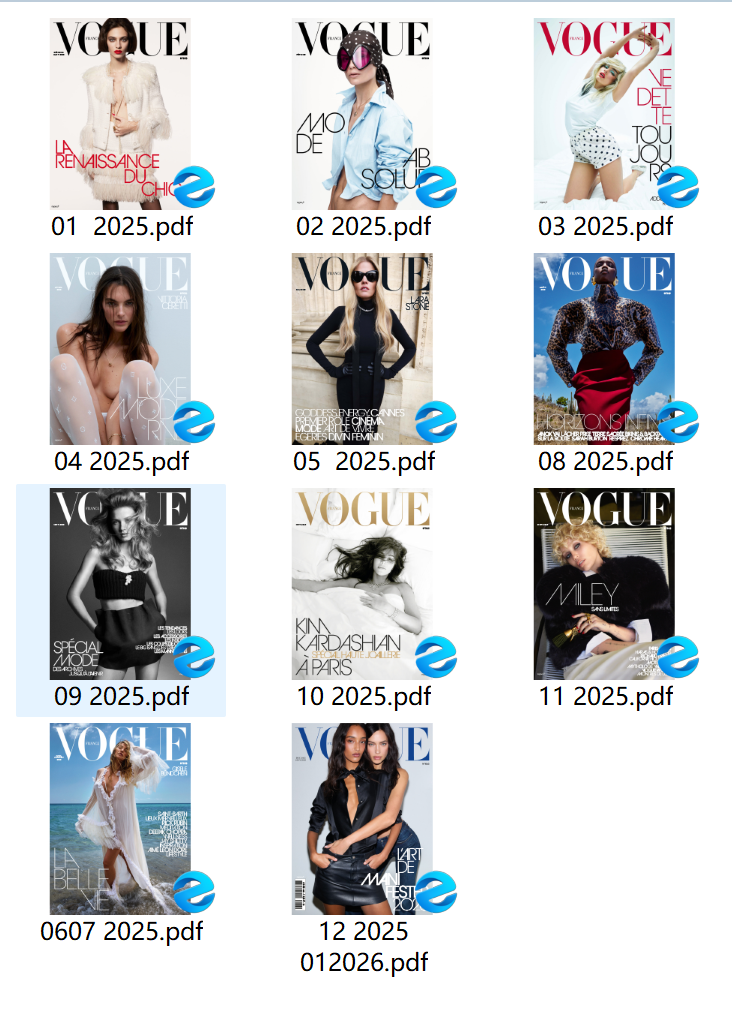 《Vogue France》 2025年合集vogue法国版时尚杂志电子版PDF下载