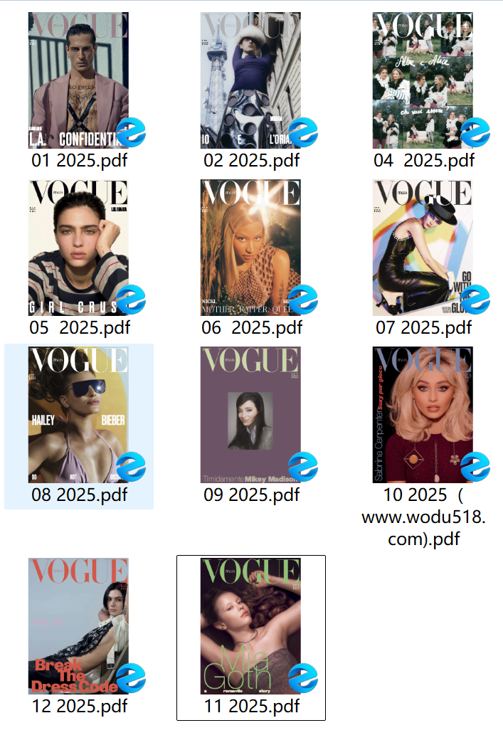 意大利版《Vogue italia》 2025年合集vogue意大利版时尚杂志电子版PDF下载