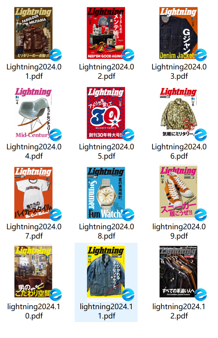 《Lightning》2024年合集日本男士时尚生活杂志日文PDF下载