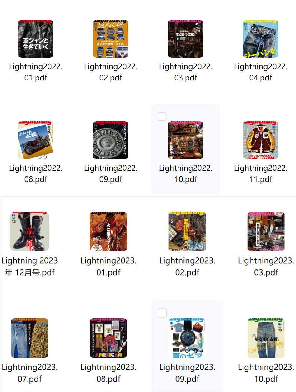 《Lightning》2018-2023年合集日本男士时尚生活杂志日文PDF下载