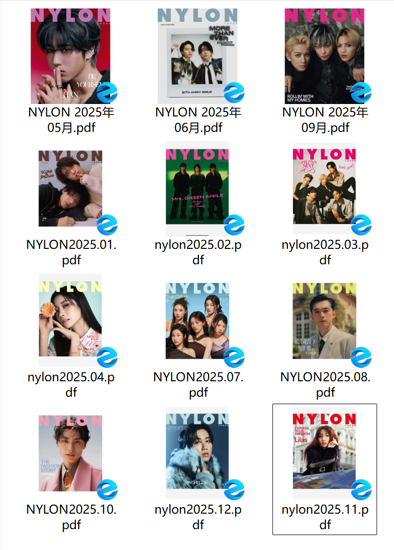 《Nylon 》2025年合集nylon日版时尚杂志电子版PDF下载 | 我读