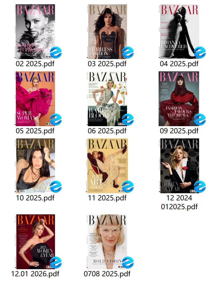 《Harper’s Bazaar UK》2025年合集时尚芭莎英国版杂志PDF下载 | 我读