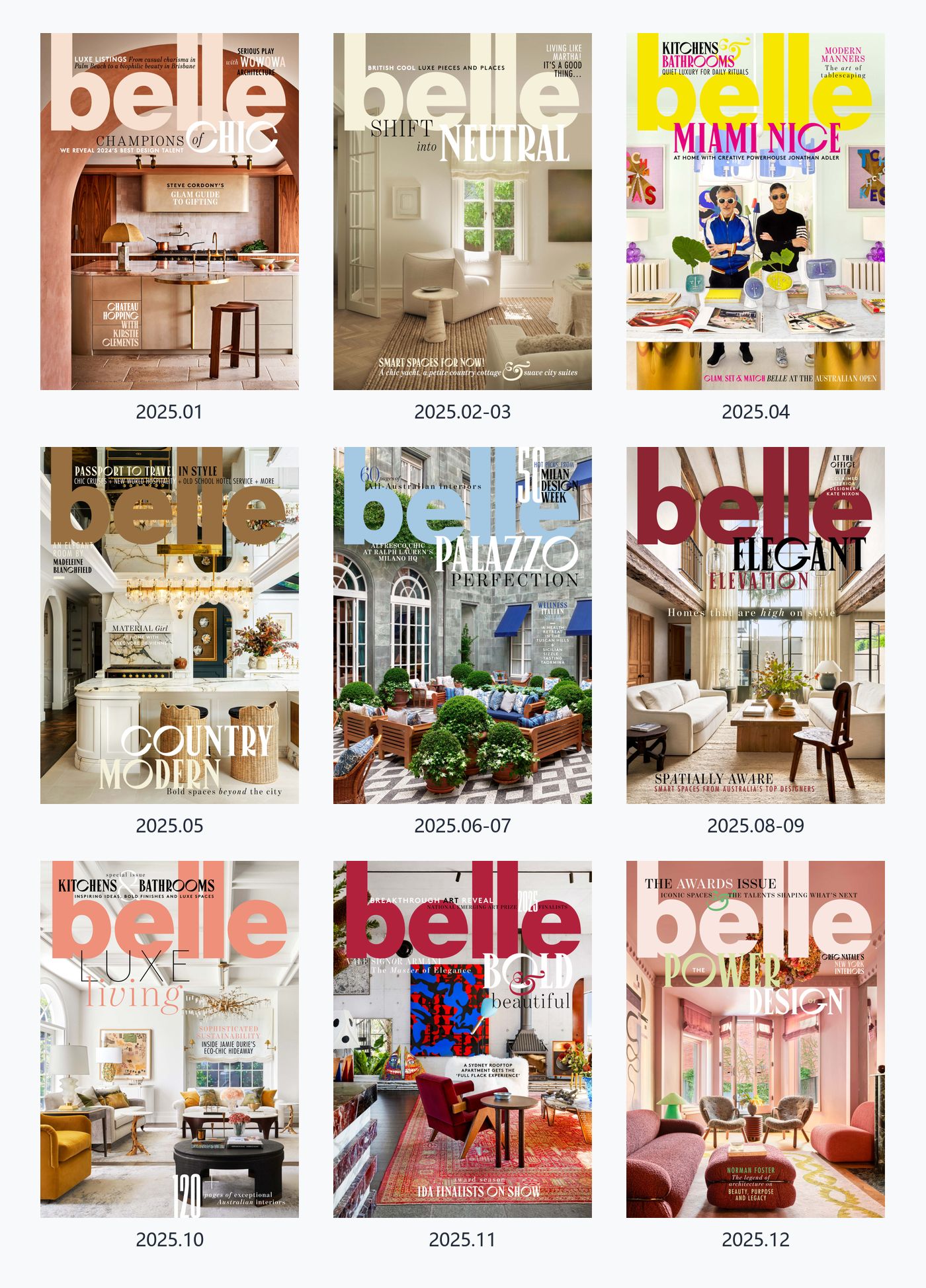 belle 2025年合集澳大利亚建筑花园室内设计杂志 PDF高清