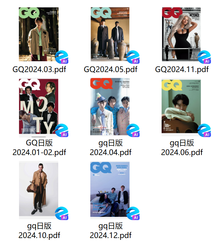 GQ 男士生活方式与时尚杂志日版日杂2024年合集下载