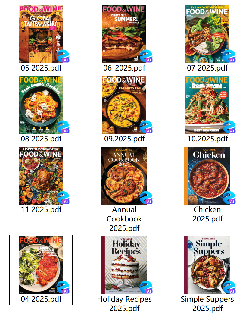 Food & Wine USA2025年合集1-12月美国美食食谱杂志下载 | 我读