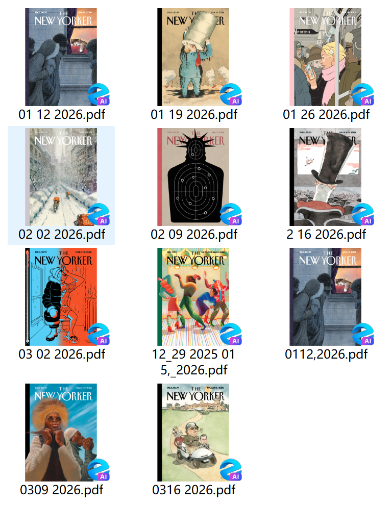 The New Yorker纽约客杂志2026年合集1-12月PDF下载