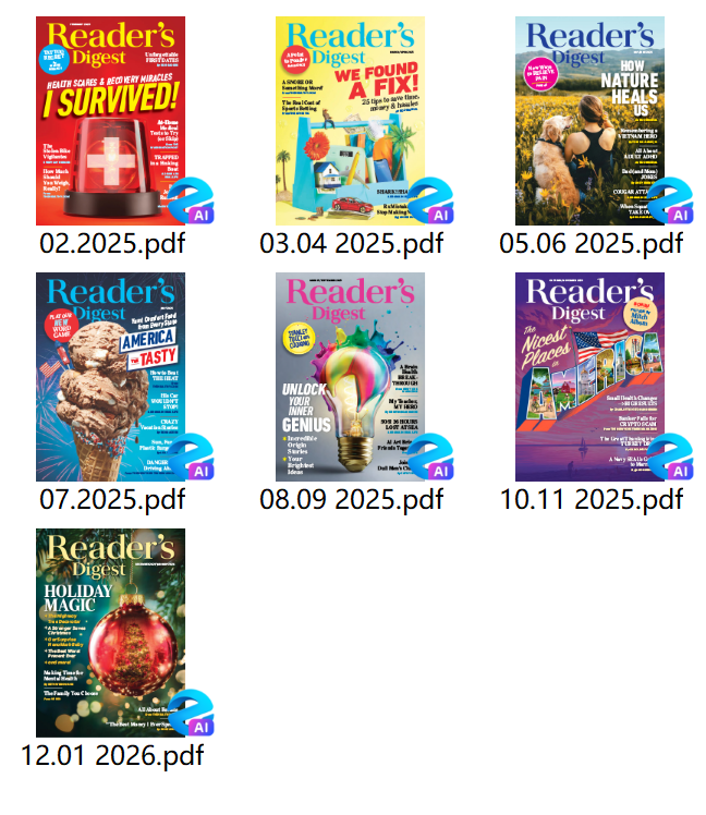 《Reader’s Digest USA》读者文摘美国版2025年合集杂志PDF下载