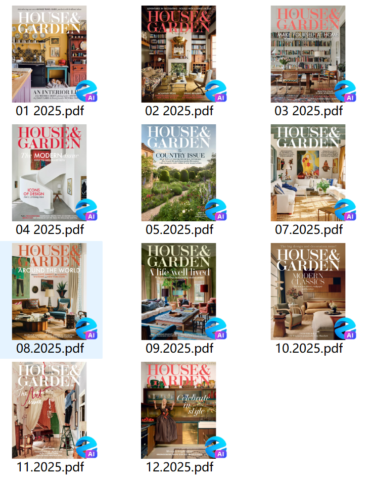 《House & Garden UK》2025年合集英国住宅花园装饰杂志PDF下载