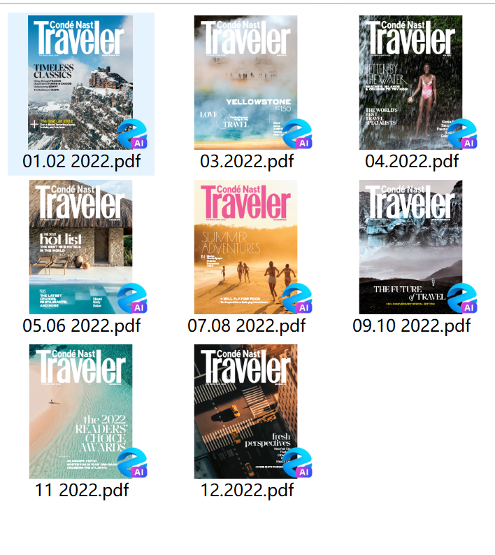 Conde Nast Traveler USA 美版《康泰纳仕旅行者》2022年合集旅行杂志高清电子版