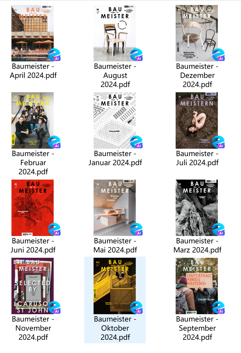 《Baumeister》2024年合集1-12月德国建筑城市规划杂志