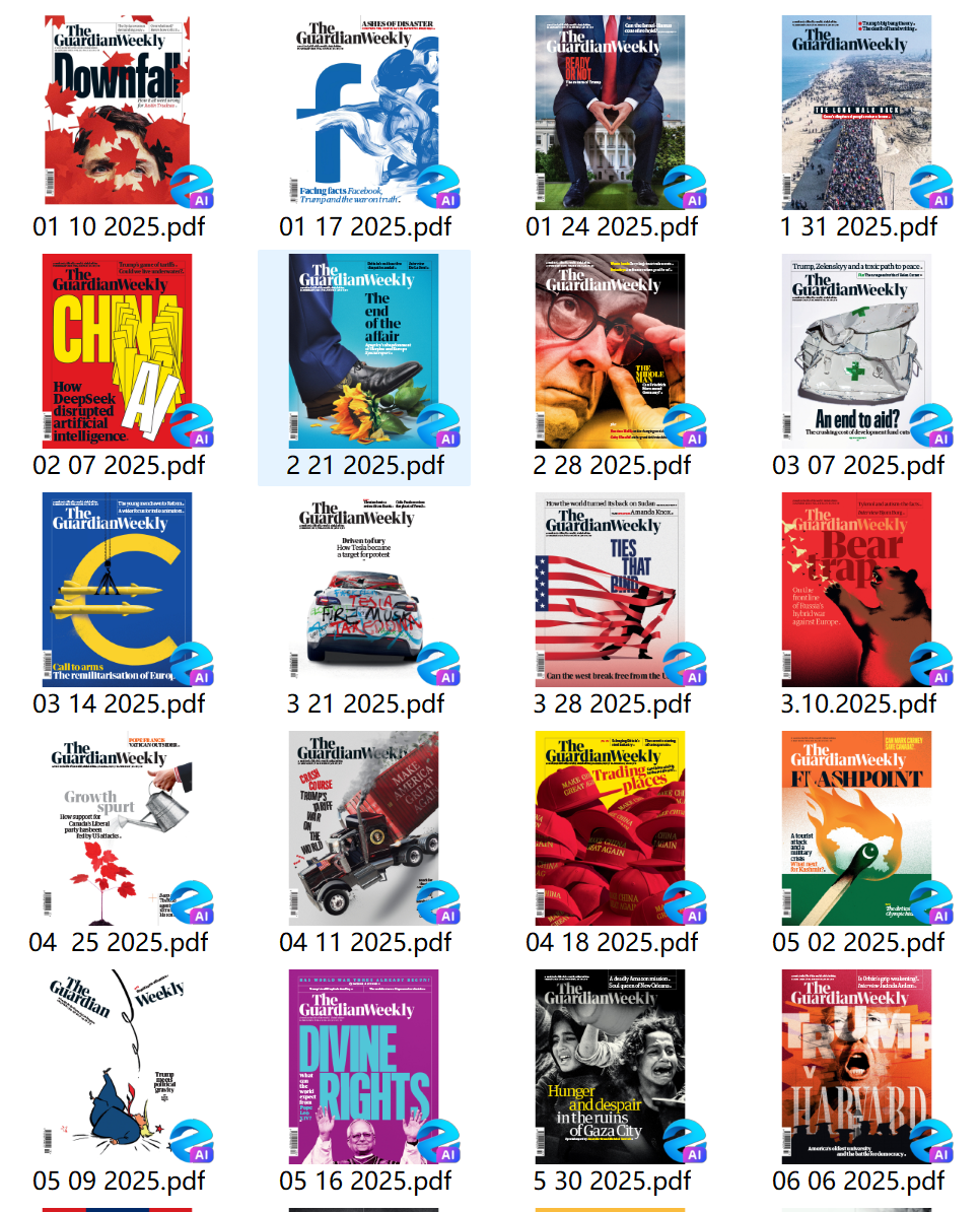 《The Guardian Weekly》英国卫报周刊 2025年合集39本PDF高清电子版素材