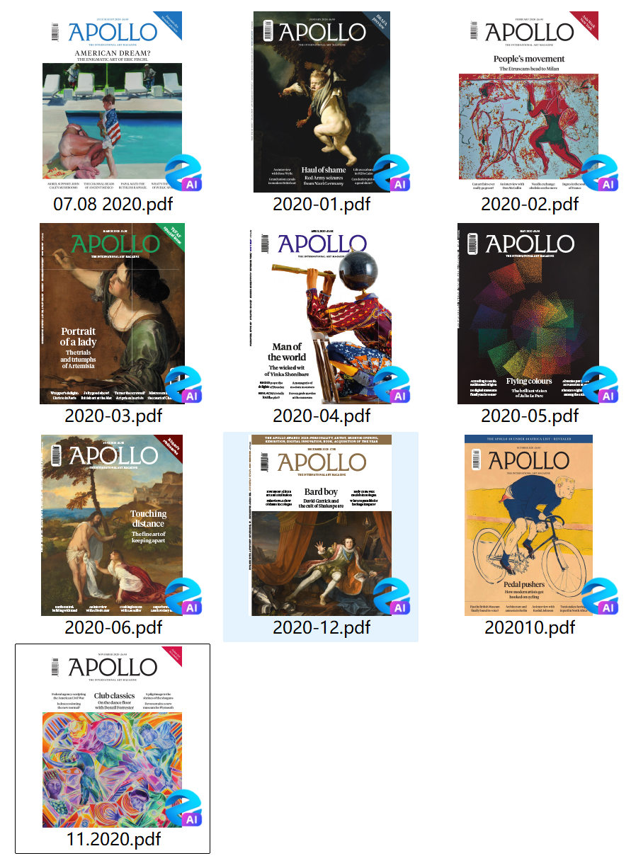Apollo 2020年合集阿波罗艺术设计杂志PDF素材