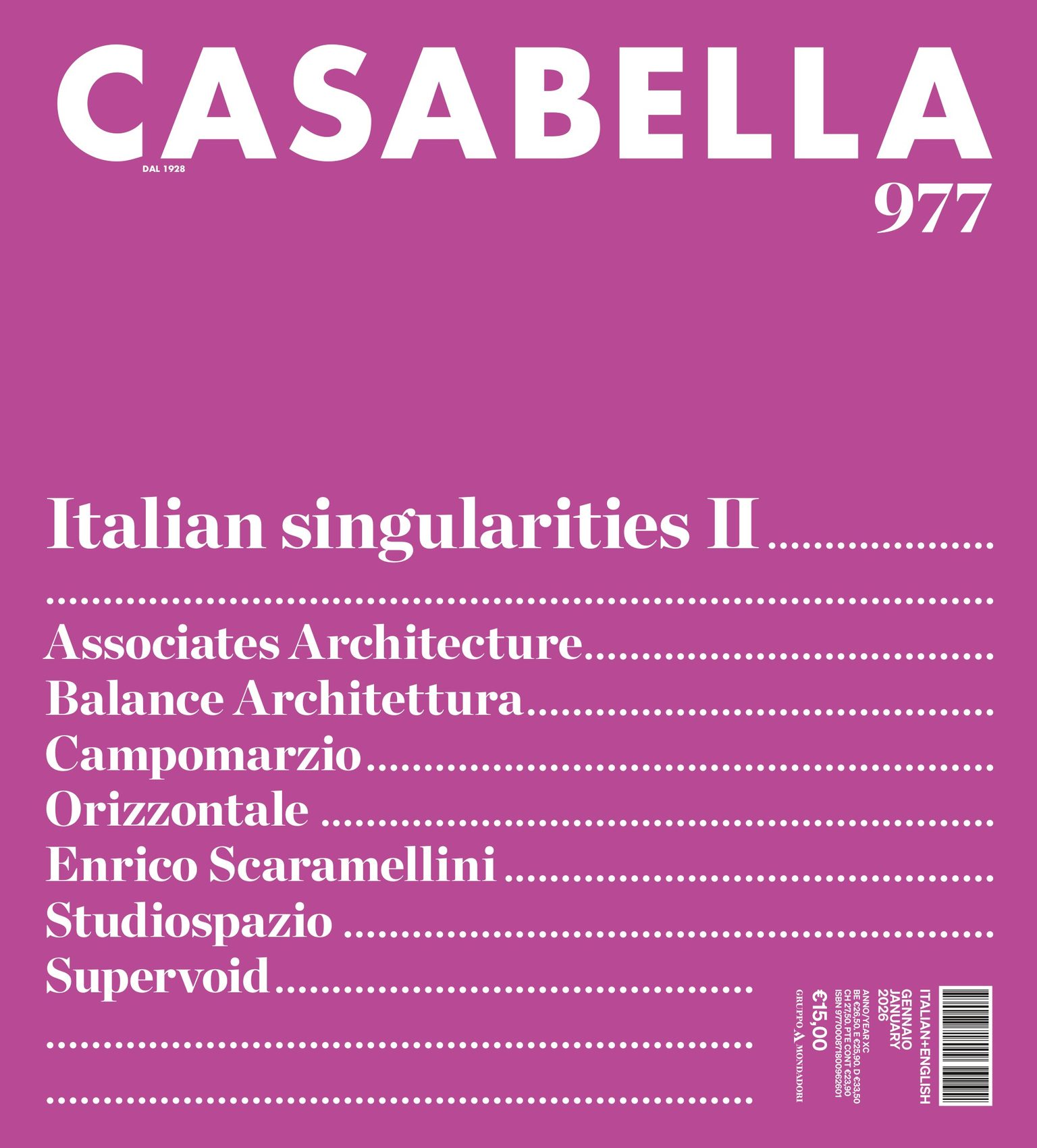casabella 2026年1月刊 意大利建筑设计杂志 PDF高清