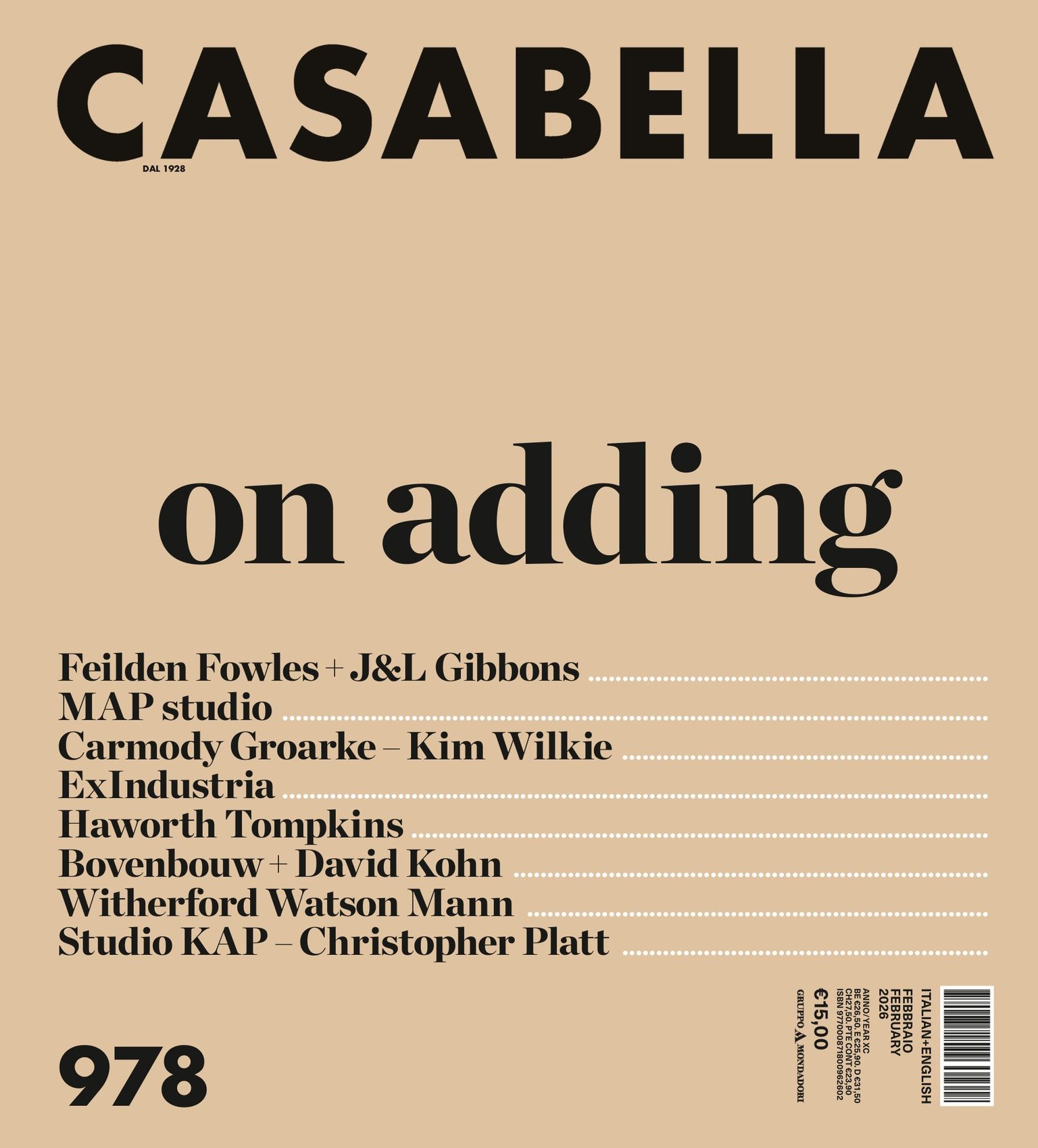 casabella 2026年2月刊 意大利建筑设计杂志 PDF高清
