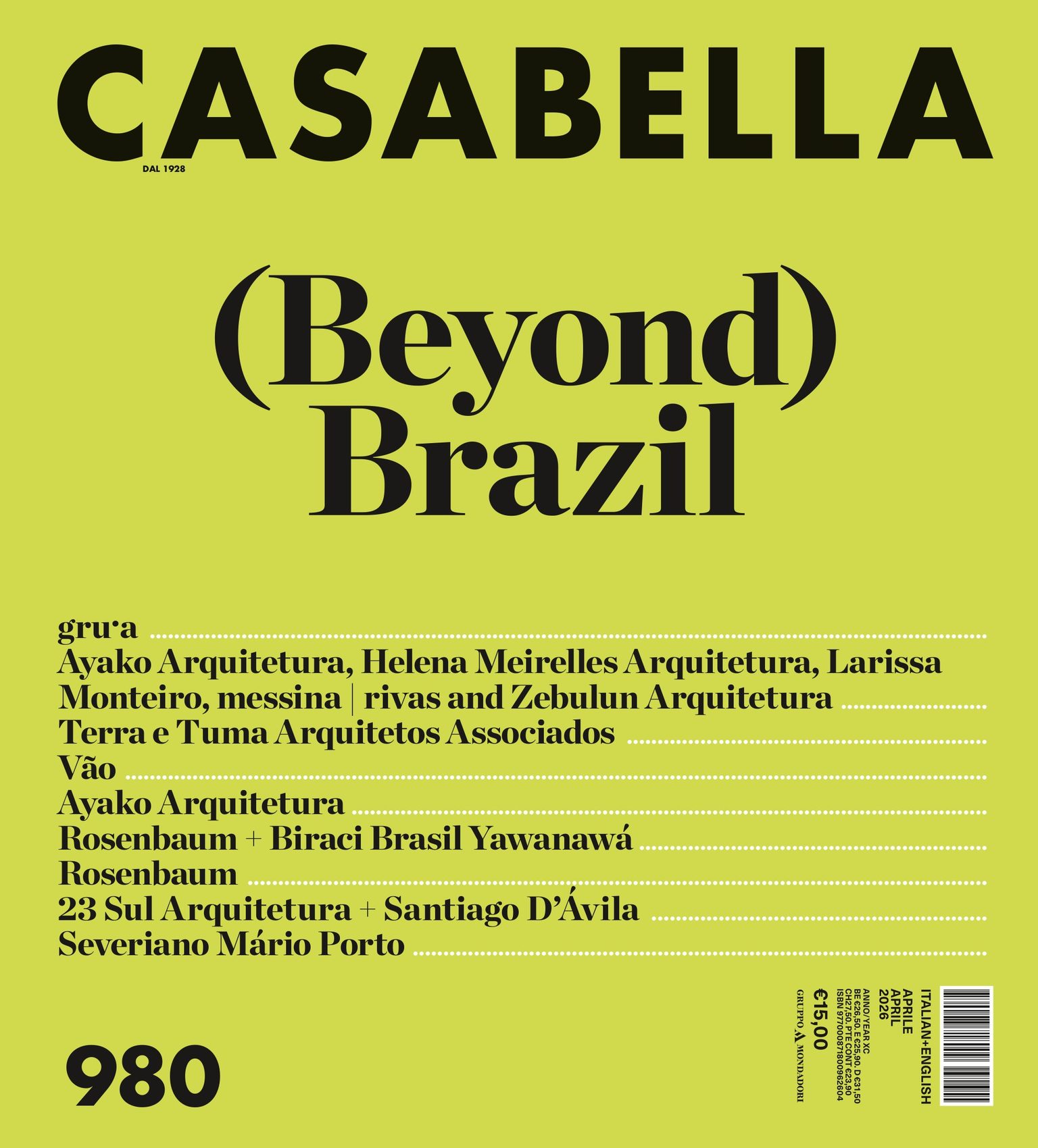 casabella 2026年4月刊 意大利建筑景观杂志 PDF高清