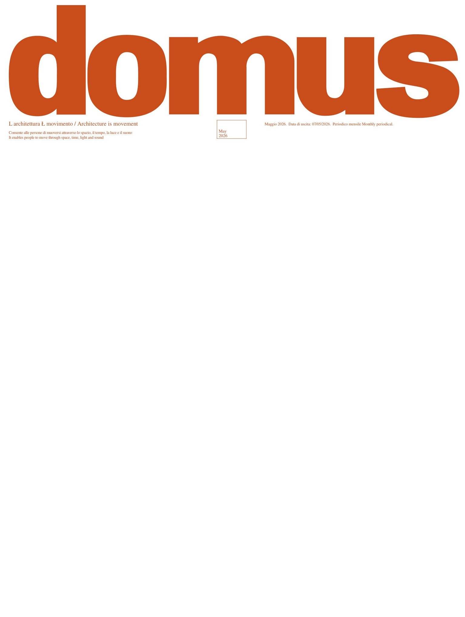 Domus 2026年5月刊 建筑景观杂志 PDF高清