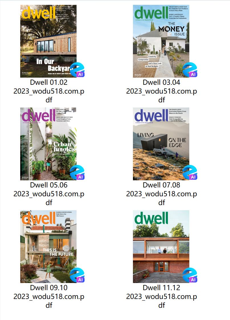 dwell 2023年合集现代家居美国家居建筑家居设计杂志PDF高清
