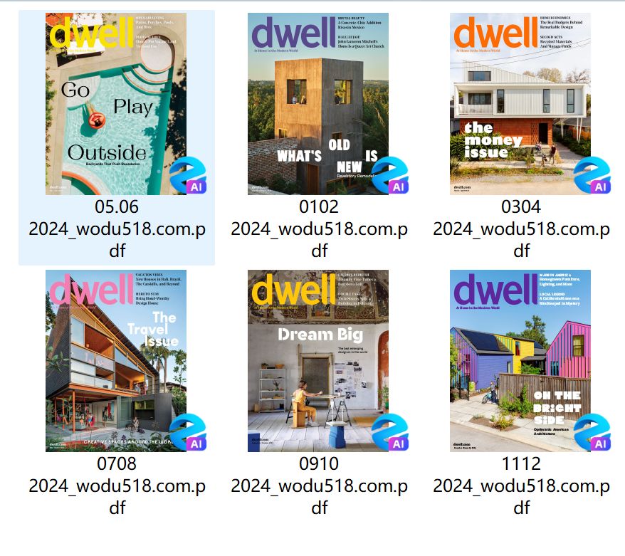 Dwell 2024年合集现代家居美国家居建筑家居设计杂志PDF高清