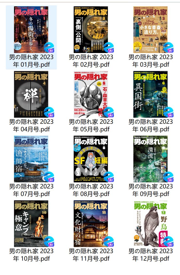 男の隠れ家 2023年合集日本男士生活方式杂志 日杂 PDF高清