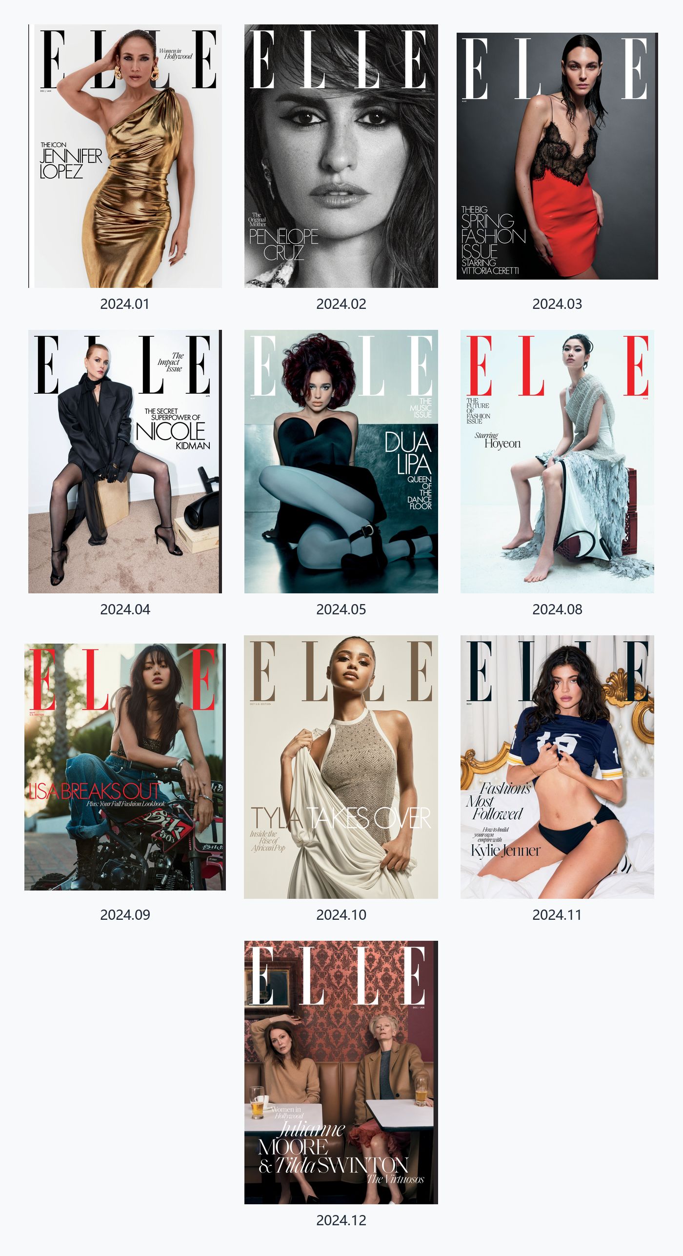 Elle USA  2024年合集ELle美国版女性时尚杂志 PDF高清