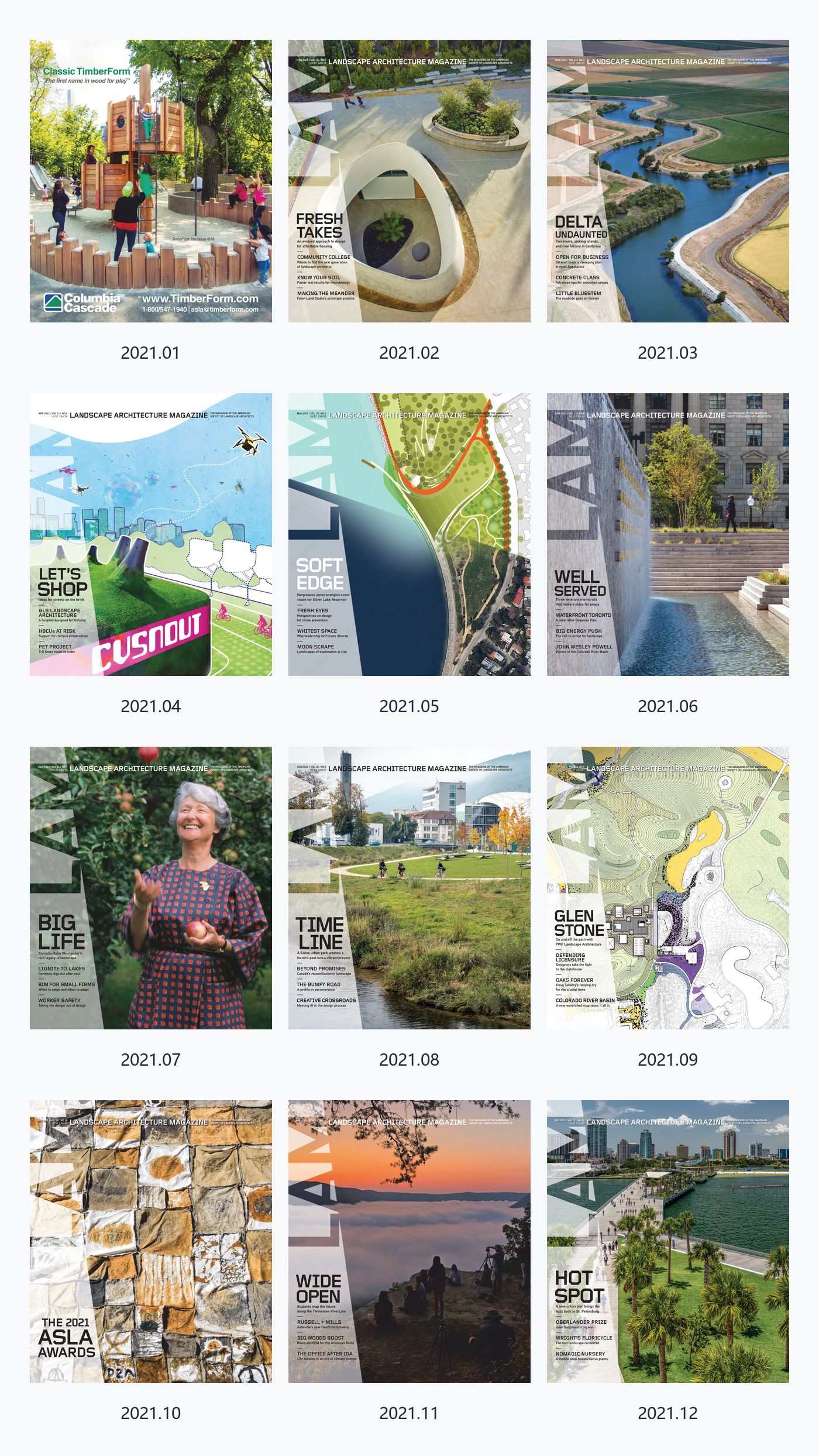 Landscape Architecture USA 2021年合集美国景观建筑杂志 PDF高清