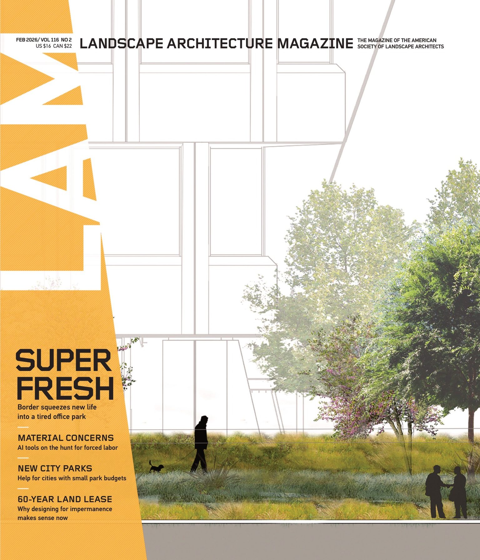 Landscape Architecture USA 2026年2月刊 美国景观建筑杂志 PDF高清