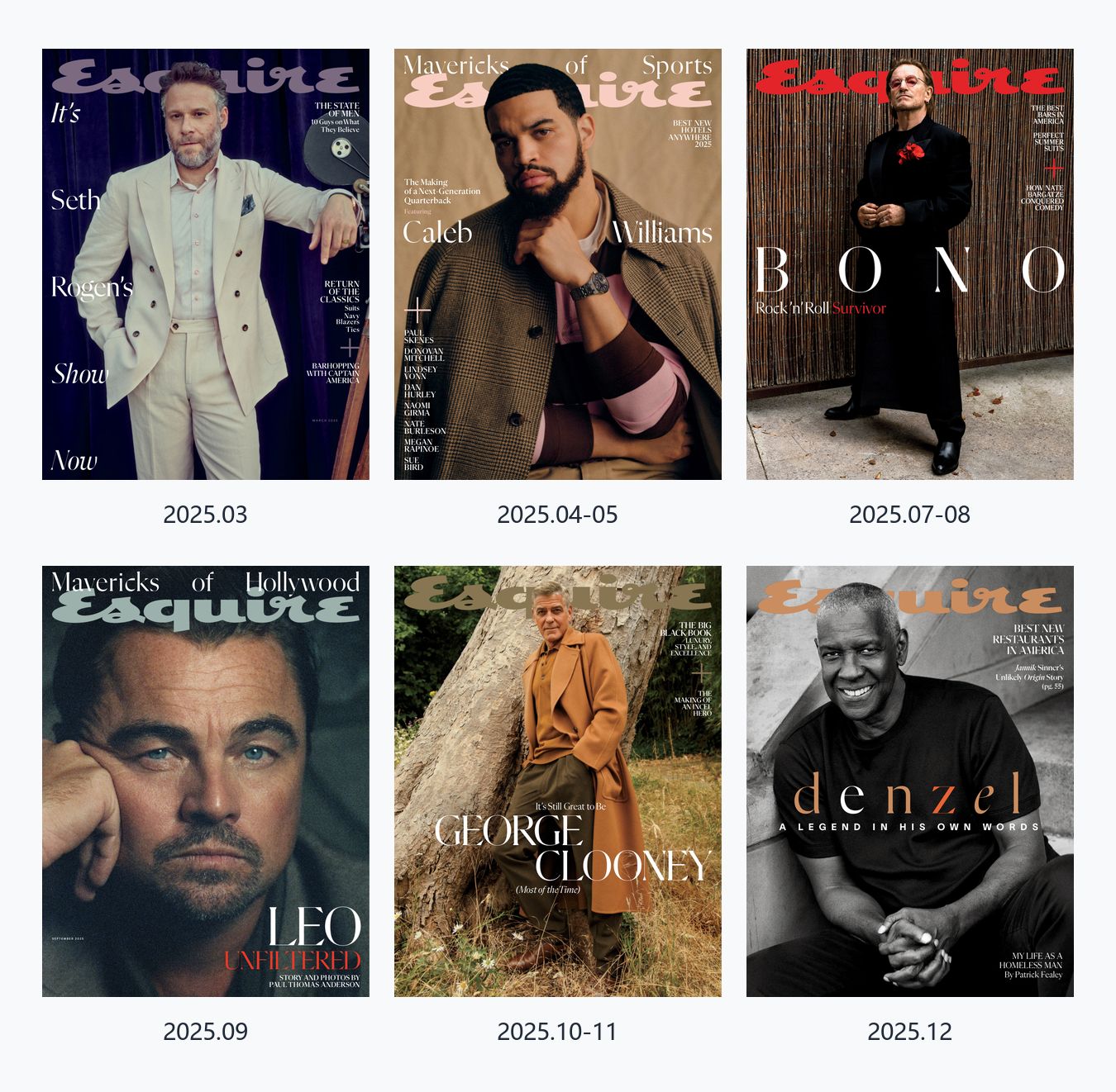 Esquire USA 2025年合集时尚先生美国版男士时尚杂志 PDF高清