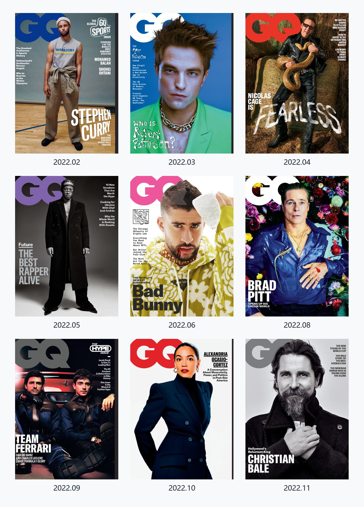 GQ USA 2022年合集美国男性时尚生活杂志 PDF高清