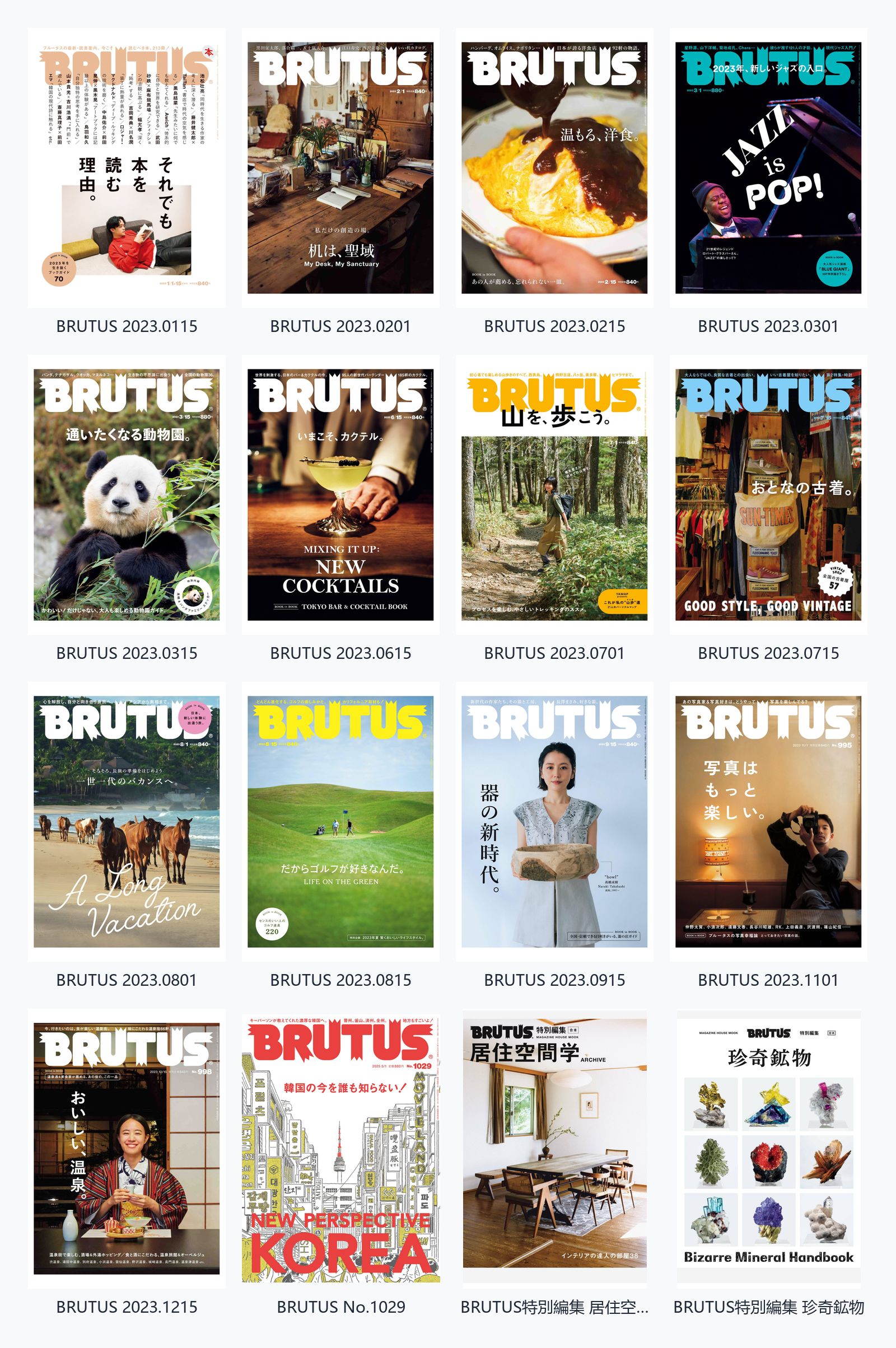 BRUTUS 2023年合集 日本文化生活创意美学杂志 PDF高清